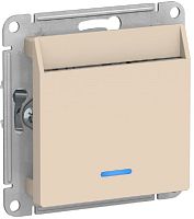 Выключатель карточный с подсветкой без рамки Systeme Electric AtlasDesign 1-кл. бежевый картинка